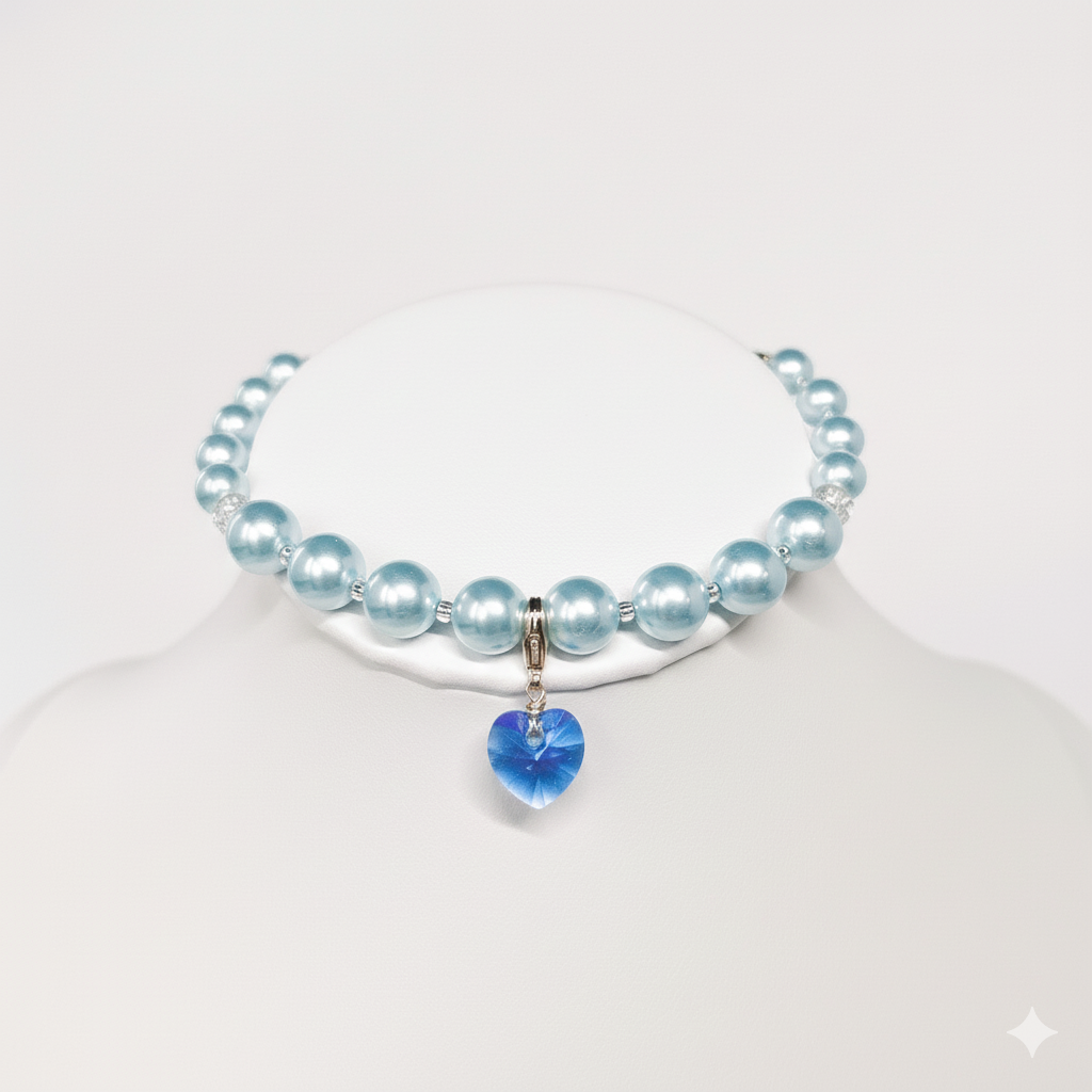 【ネックレス Blue☓Blue 3種】Lumière (ルミエール) — 毛並みに映える、愛らしい輝き