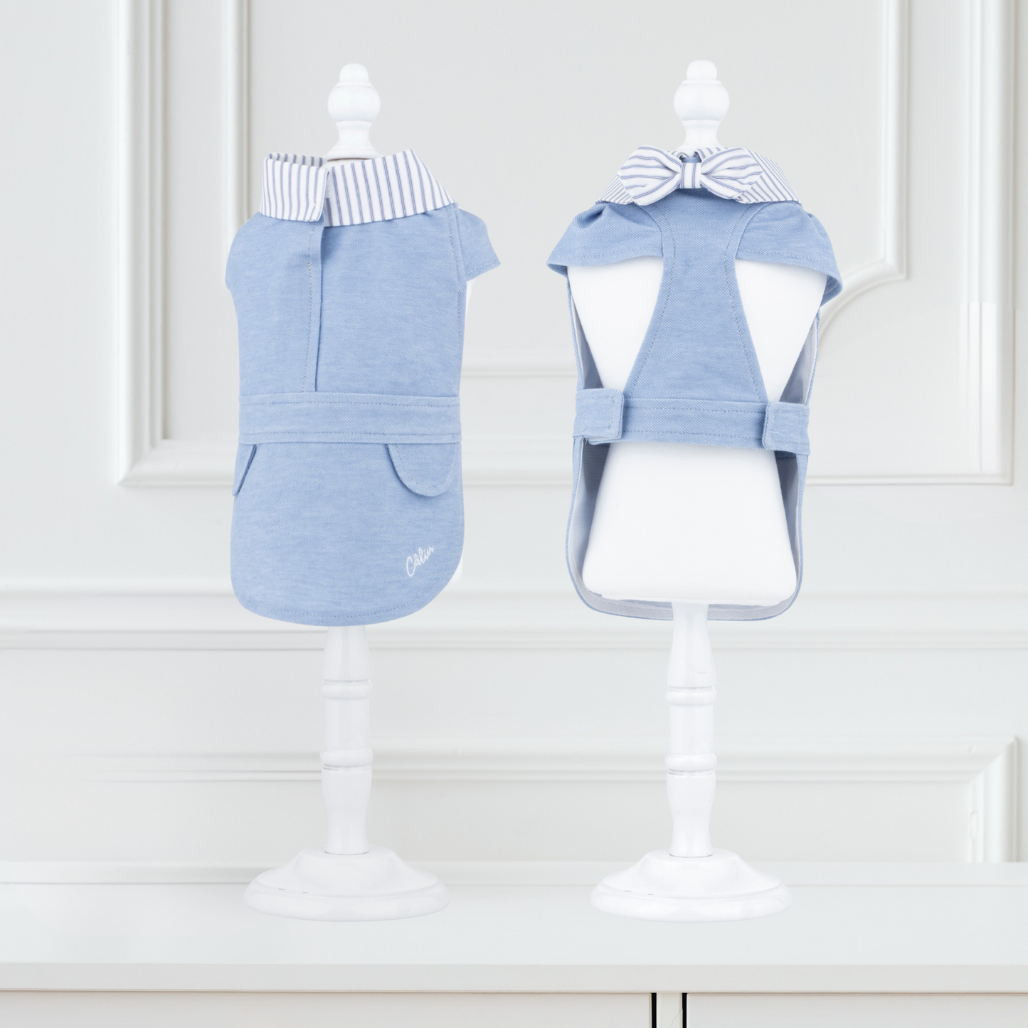 【新春福袋】愛猫を彩るウェアとご褒美おやつの特別セット(ブルーデニム)