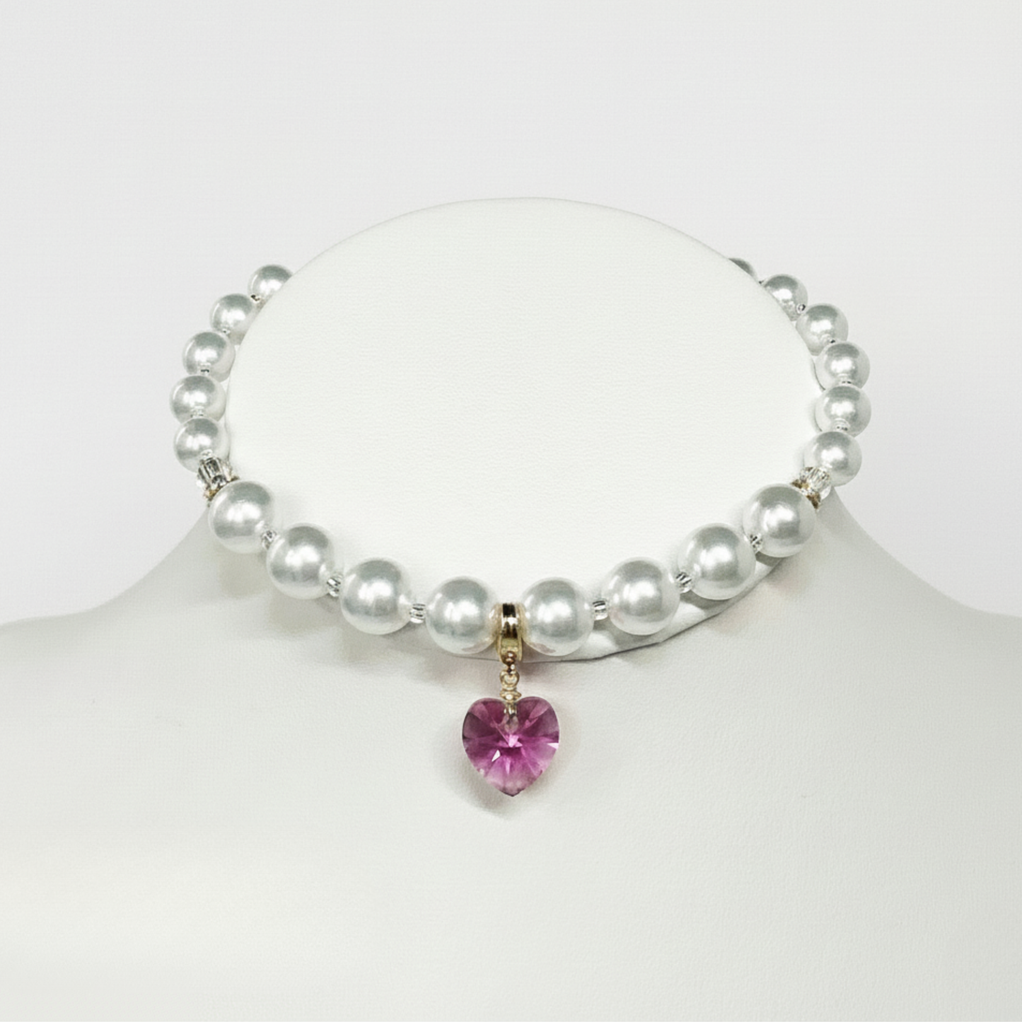 【ネックレス Lily Pink 3種】Lumière (ルミエール) — 毛並みに映える、愛らしい輝き