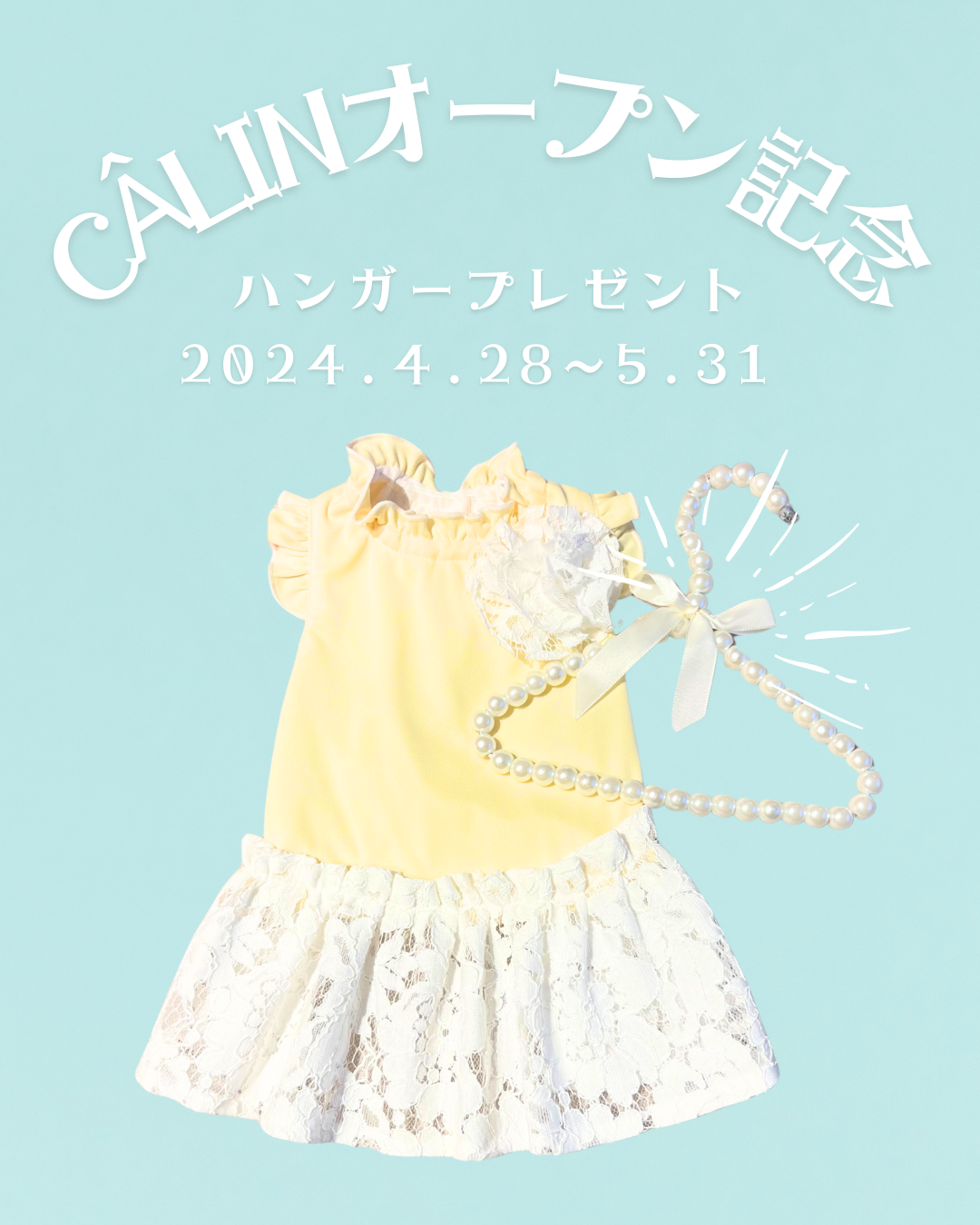 【オープン記念】Câlin デニム　カラー(ライトブルー)